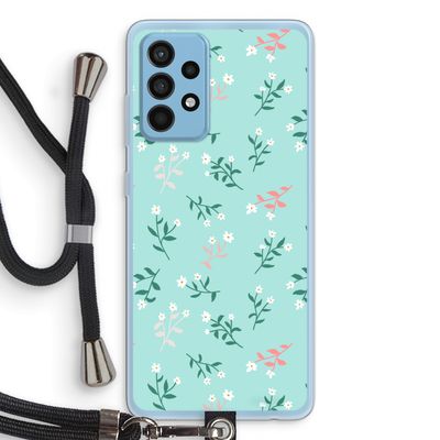 Small white flowers: Samsung Galaxy A52 Transparant Hoesje met koord