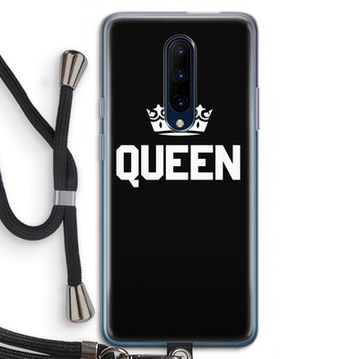 Queen zwart: OnePlus 7 Pro Transparant Hoesje met koord