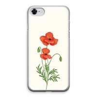 Red poppy: iPhone 8 Transparant Hoesje