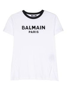 Balmain Kids t-shirt en coton à logo imprimé - Blanc