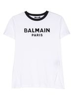 Balmain Kids t-shirt en coton à logo imprimé - Blanc - thumbnail