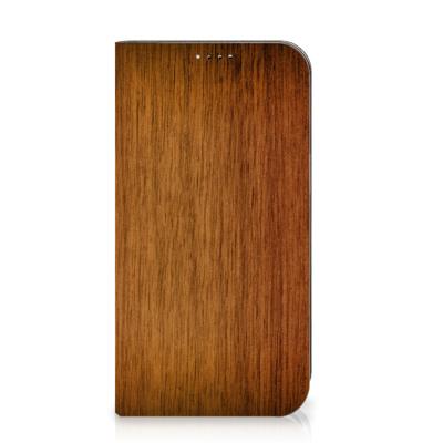 iPhone 15 Book | Wallet Case | Donker Hout