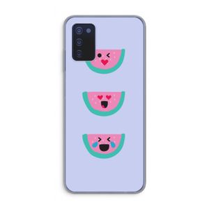 Smiley watermeloen: Samsung Galaxy A03s Transparant Hoesje