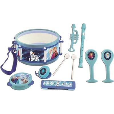LEXIBOOK - DE KONINGIN VAN SNEEUW - Lot van 7 muziekinstrumenten Kind - Tamboerijn - Maracas - Castagnetten - Mondharmonica - Fluit a be