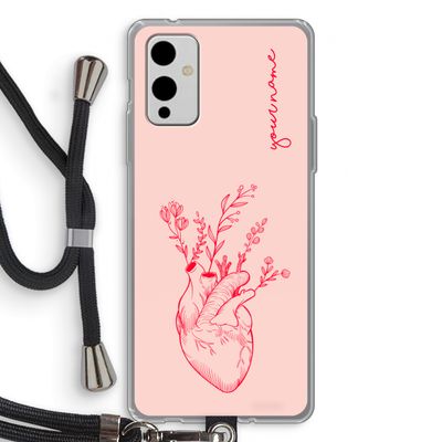 Blooming Heart: OnePlus 9 Transparant Hoesje met koord