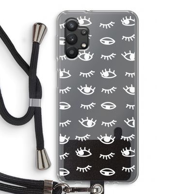 Eye pattern #3: Samsung Galaxy A32 5G Transparant Hoesje met koord