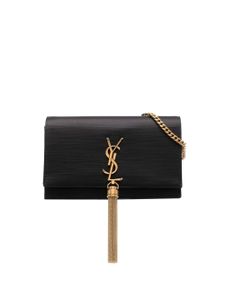 Saint Laurent sac Kate à plaque logo - Noir