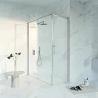 Fortifura Galeria Douchecabine - 60x160x200 - Profiel veiligheidsglas - anti kalk - Geborsteld RVS PVD (RVS) SW1122469/SW797918/SW797908