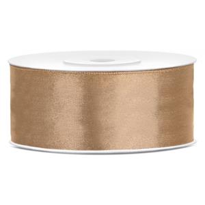 Sierlint satijn - Goud - 2.5 cm/25 mm x 25 meter - Cadeaulint satijnlint/sierlinten - Hobby