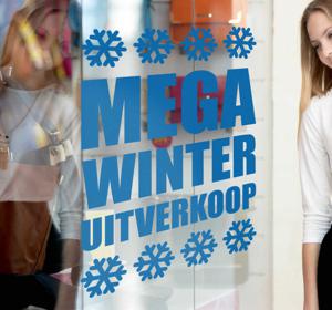 Sticker mega winter uitverkoop