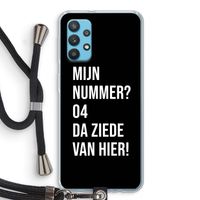 Da ziede van hier - Zwart: Samsung Galaxy A32 4G Transparant Hoesje met koord