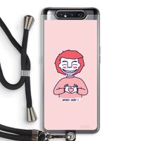 Hartje: Samsung Galaxy A80 Transparant Hoesje met koord