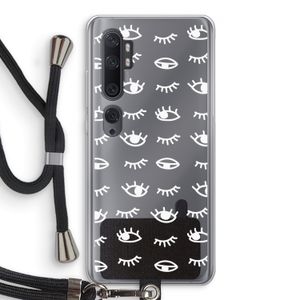 Eye pattern #3: Xiaomi Mi Note 10 Pro Transparant Hoesje met koord