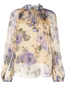 ZIMMERMANN blouse Lyrical Billow à fleurs - Tons neutres