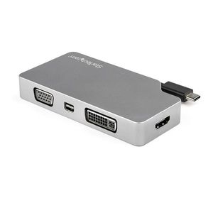 StarTech.com USB-C 4-in-1 video adapter USB-C naar VGA, DVI, HDMI of mDP 4K space gray grijs