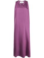 Valentino Garavani robe en soie mi-longue - Violet