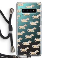Ponys: Samsung Galaxy S10 Plus Transparant Hoesje met koord