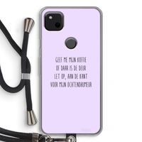 Ochtendhumeur: Pixel 4a Transparant Hoesje met koord