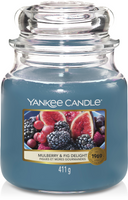 Yankee Candle Geurkaars Medium Mulberry & Fig Delight - 13 cm / ø 11 cm - thumbnail