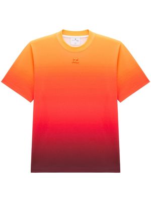 Courrèges t-shirt à effet dégradé - Multicolore