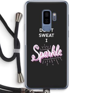 Sparkle quote: Samsung Galaxy S9 Plus Transparant Hoesje met koord