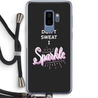 Sparkle quote: Samsung Galaxy S9 Plus Transparant Hoesje met koord