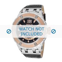 Invicta horlogeband 10096 Subaqua Reserve Leder Zwart 32mm + zwart stiksel - thumbnail