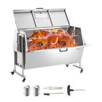 VEVOR speenvarkengrill lamsgrill rotisserie lam kip 130kg 60W roestvrij staal