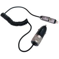 Energea autolader met een USB, Apple Lightning én microUSB aansluiting