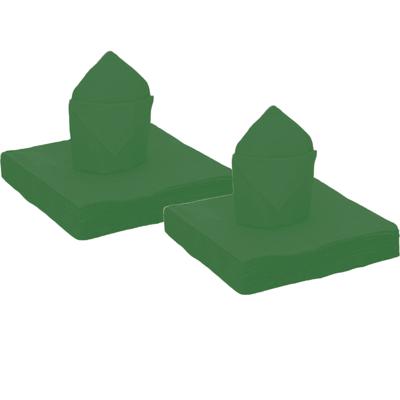 Santex Feest servetten - 40x stuks - donkergroen - 40 x 40 cm - papier