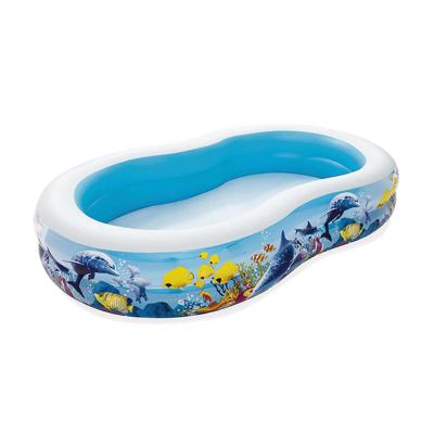 Bestway Opblaasbaar Zwembad 2 Kamers Sea Floor 262x157x46 cm +3 Jaar Tuin 54118