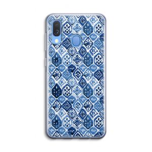 Blauw motief: Samsung Galaxy A40 Transparant Hoesje