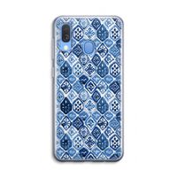Blauw motief: Samsung Galaxy A40 Transparant Hoesje