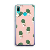 Cactusprint roze: Huawei P Smart (2019) Transparant Hoesje