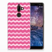 Nokia 7 Plus TPU bumper Waves Pink - thumbnail