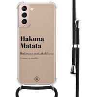 Samsung Galaxy S21 hoesje met koord - Hakuna matata