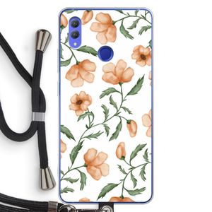 Peachy flowers: Honor Note 10 Transparant Hoesje met koord