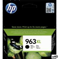 Originele inkt cartridge HP Officejet Pro All-in-One 9010,9012,9014,9015,9016,9019,9020,9022,9025 - Nº 963XL Zwart (40 Stuks)