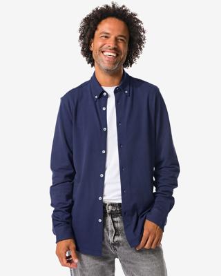 HEMA Herenoverhemd Billy Donkerblauw (donkerblauw)
