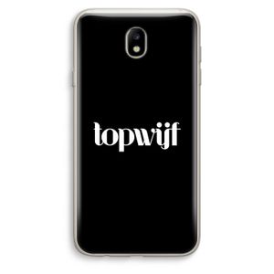 Topwijf Zwart: Samsung Galaxy J7 (2017) Transparant Hoesje