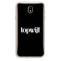 Topwijf Zwart: Samsung Galaxy J7 (2017) Transparant Hoesje