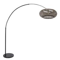 Steinhauer Vloerlamp Sparkled Light 7268ZW+K2001HS Zwart Kap Ø 60cm