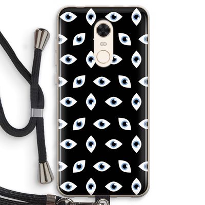 Eyes pattern: Xiaomi Redmi 5 Transparant Hoesje met koord