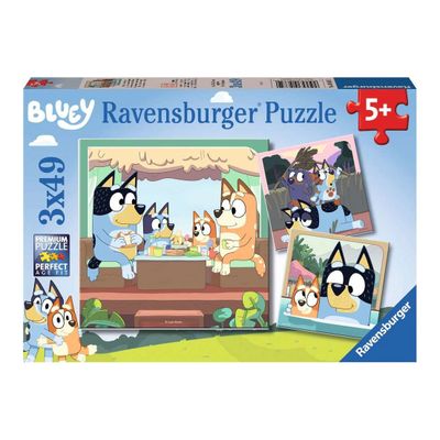 Ravensburger - de avonturen van bluey legpuzzel 3x49st.