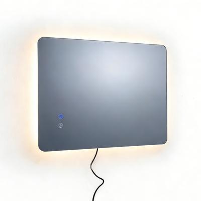 Rechthoekige Spiegel met Ledverlichting Wandgemonteerde Badkamerspiegel met Instelbare Helderheid