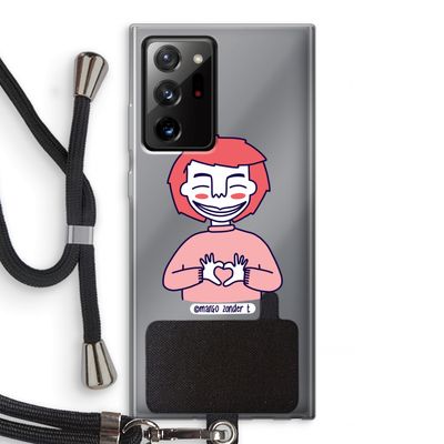 Hartje: Samsung Galaxy Note 20 Ultra / Note 20 Ultra 5G Transparant Hoesje met koord