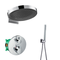 Hansgrohe Rainfinity inbouw regendouche met thermostaatkraan Ecostat S en Saniclear handdouche chroom - thumbnail