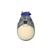 My Neighbor Totoro Round Bottomed Figurine Big Totoro with leaf 7 cm - thumbnail