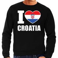 I love Croatia supporter sweater / trui zwart voor heren 2XL  -
