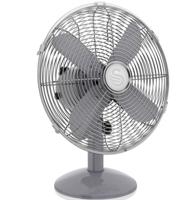 Swan - Retro 12 Inch Tafelventilator - Grijs Swan - Retro 12 Inch Tafelventilator - Grijs